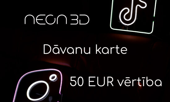 Подарочная карта на сумму 50 EUR, на приобретение вывески