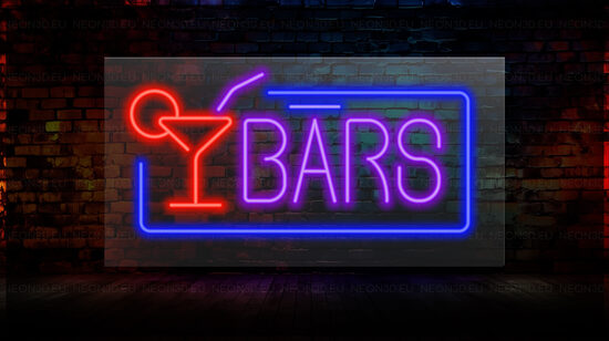 Neon LED sign “BĀRS” (560x290mm)