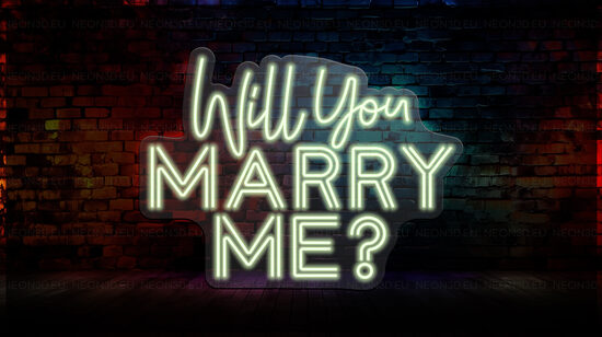 LED Неоновая вывеска Will you marry me? (800х600) | Купить