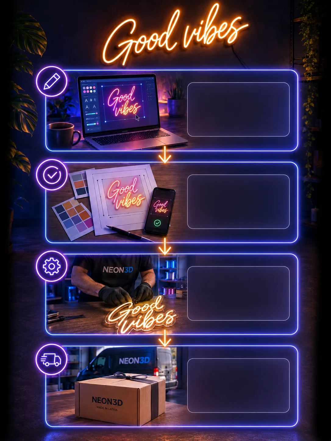 How to order an LED neon sign NEON3D